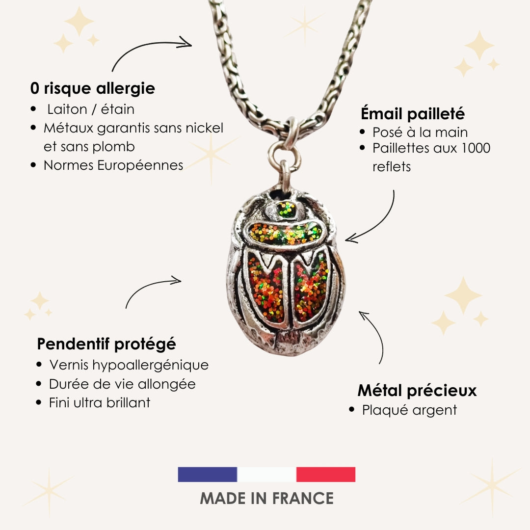 Collier Scarabée KHEPER CAMÉLÉON