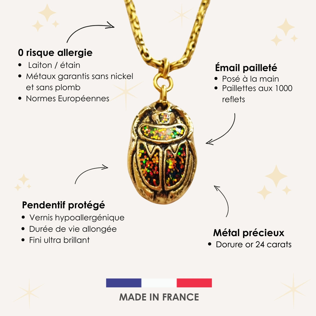 Collier Scarabée KHEPER CAMÉLÉON