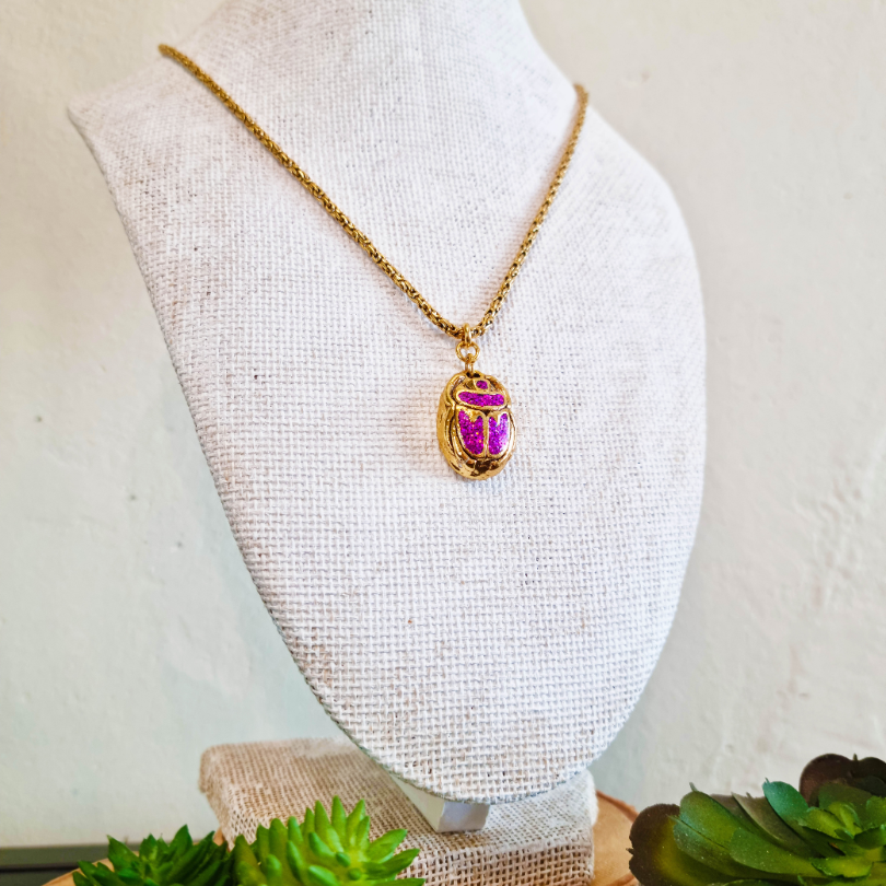 Collier Scarabée KHEPER VIOLET