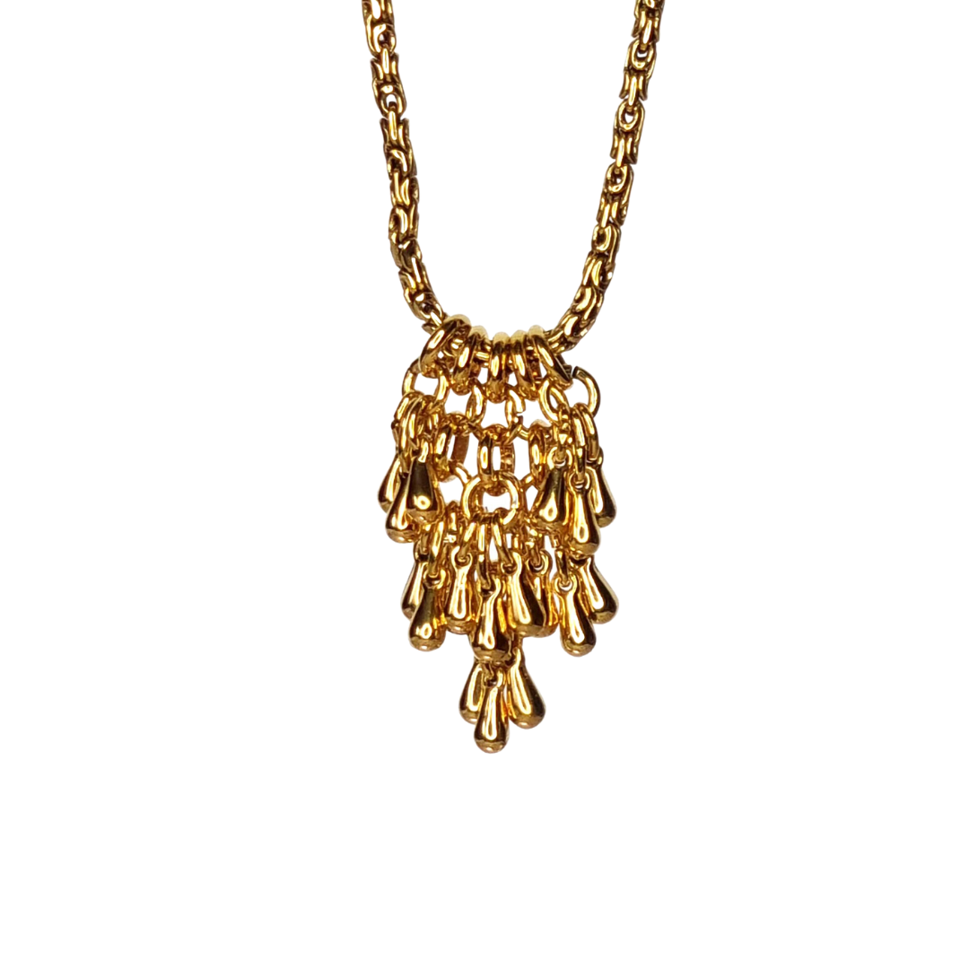 Collier joy chaine dorée à l'or fin et pendentif mini gouttes