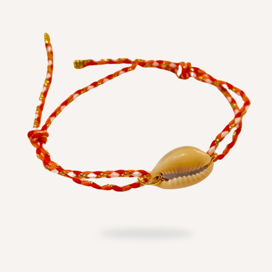 Bracelet SHELLY ORANGE / BLANC