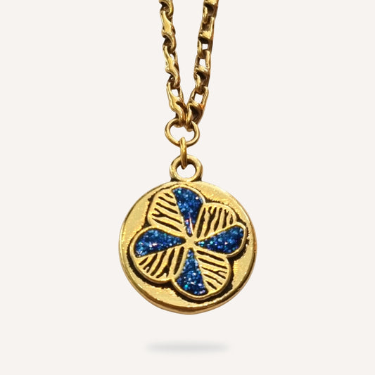 Collier SEVEN | Trèfle à Quatre Feuilles bleu