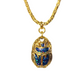 collier pendentif scarabée doré avec émail noir multi couleur bijoux createur lyon