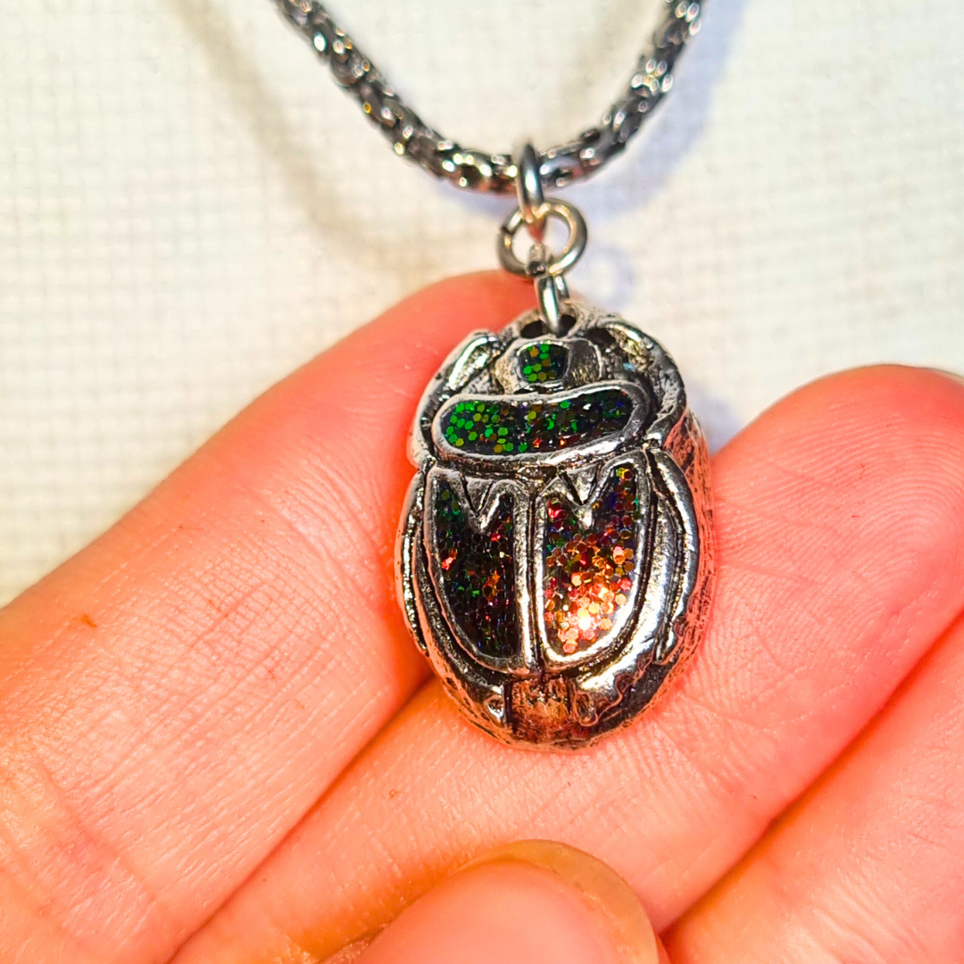 collier bijou scarabee egyptien argent bijoux createur lyon