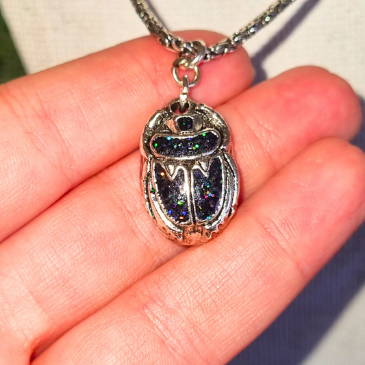 collier bijou scarabee egyptien argent bijoux createur lyon